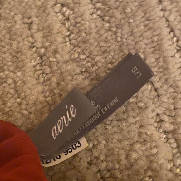 Aerie orange high neck button bikini top - Picture 2 of 4